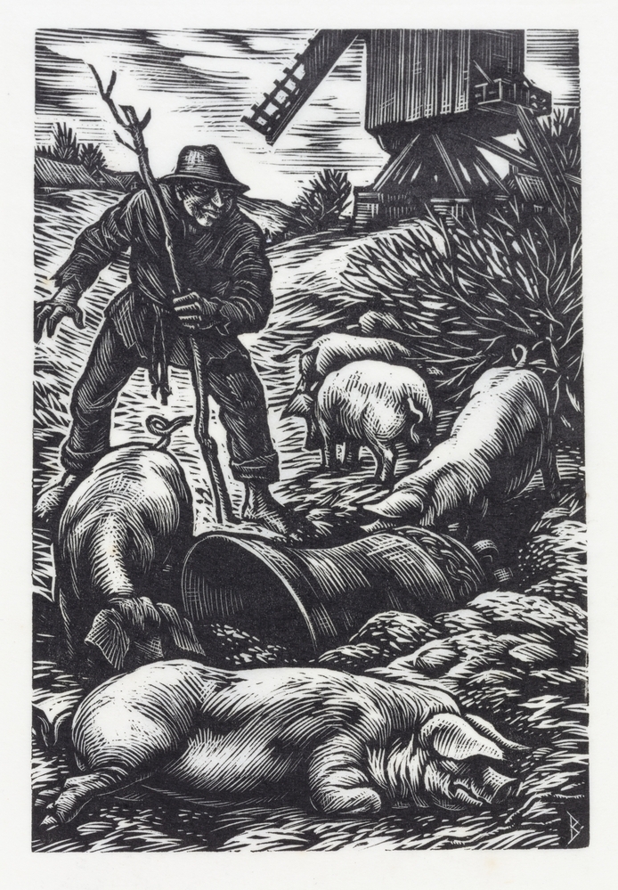 Een varkenshoeder vindt de klok van Oberursel