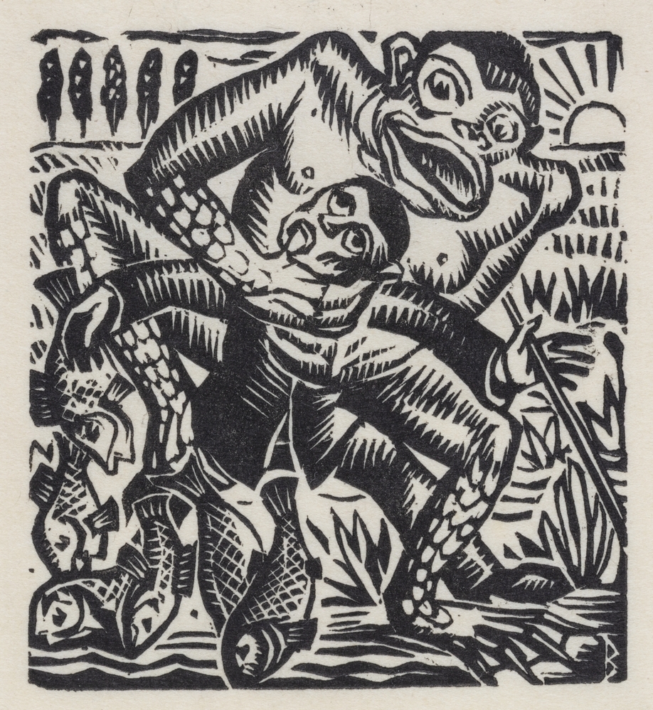 Ossaart grijpt de visser