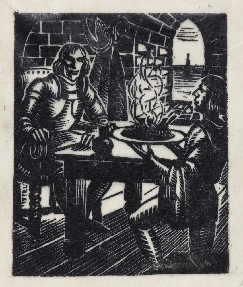 De bisschop van Munster krijgt eten opgediend in de Harener toren