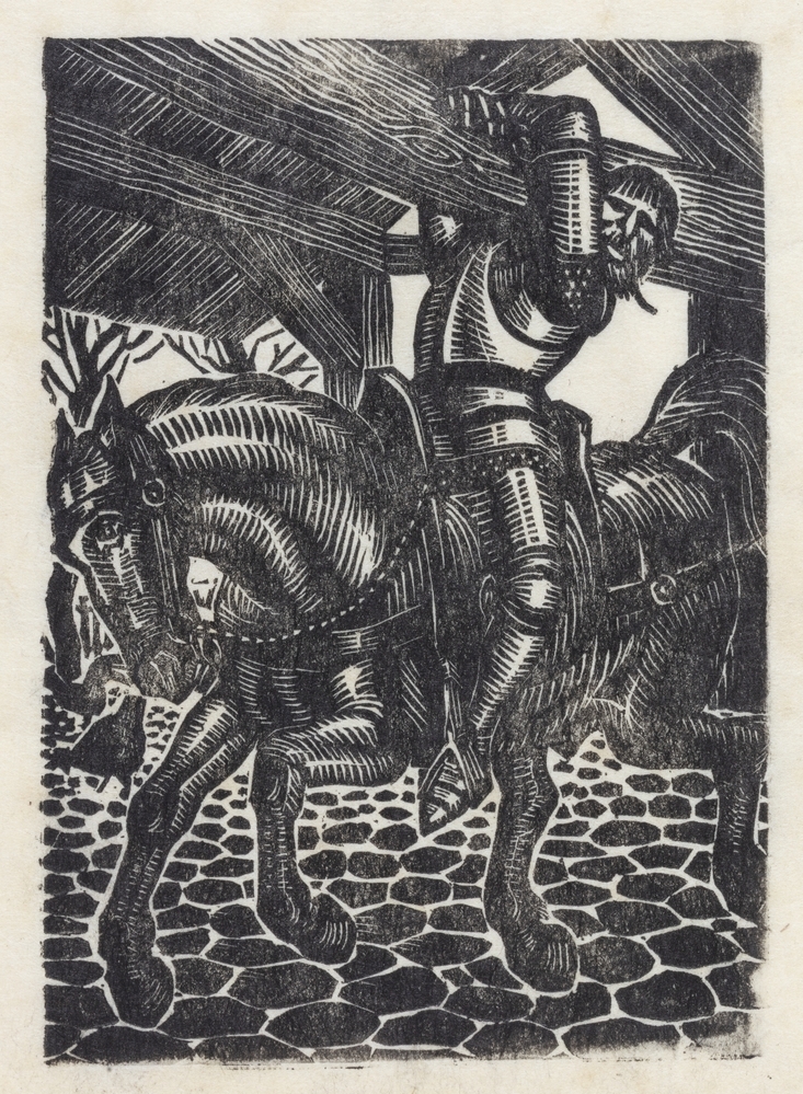 Jan de Sterke tilt het paard op