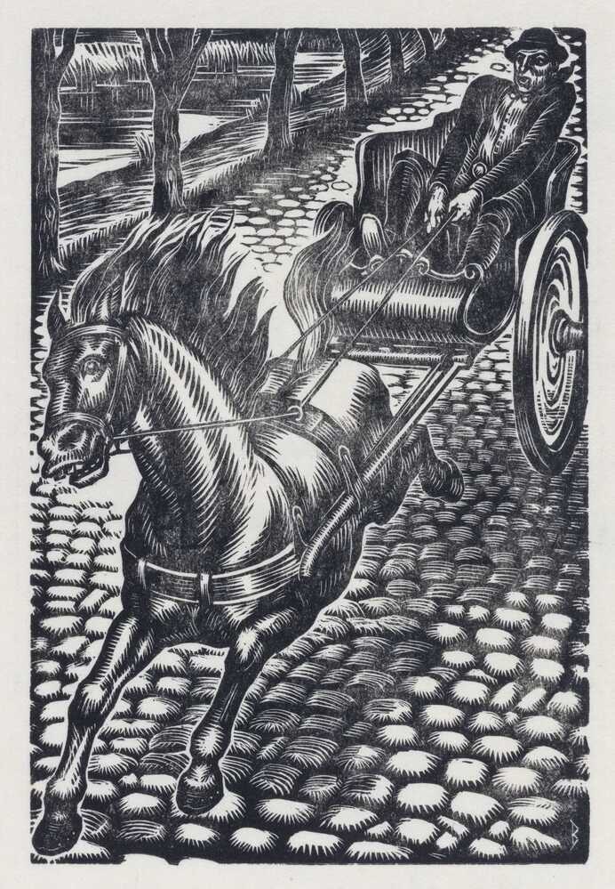 Smallegange rijdt met paard en sjees door de lucht