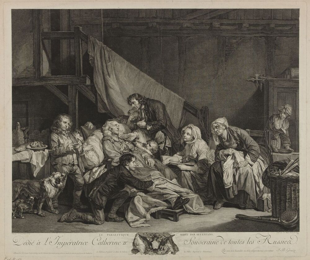 Le paralitique servi par ses enfants