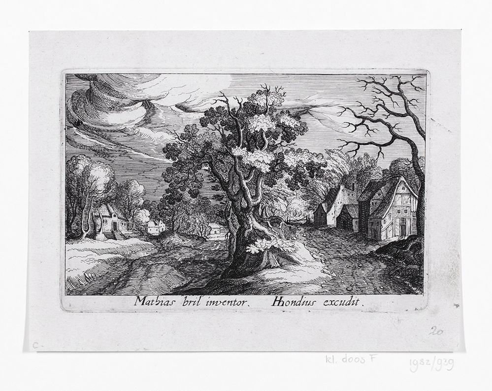 Landschap met huizen (serie Topographia Variarum Regionum)