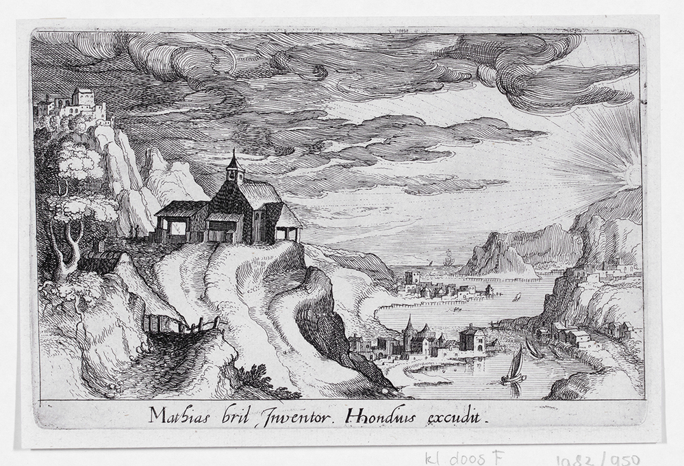 Landschap bij zonsondergang (serie Topographia Variarum Regionum)