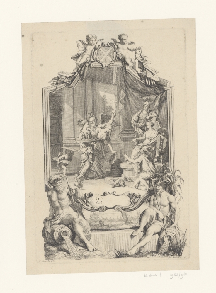 Allegorie op de zijde-industrie in Amsterdam