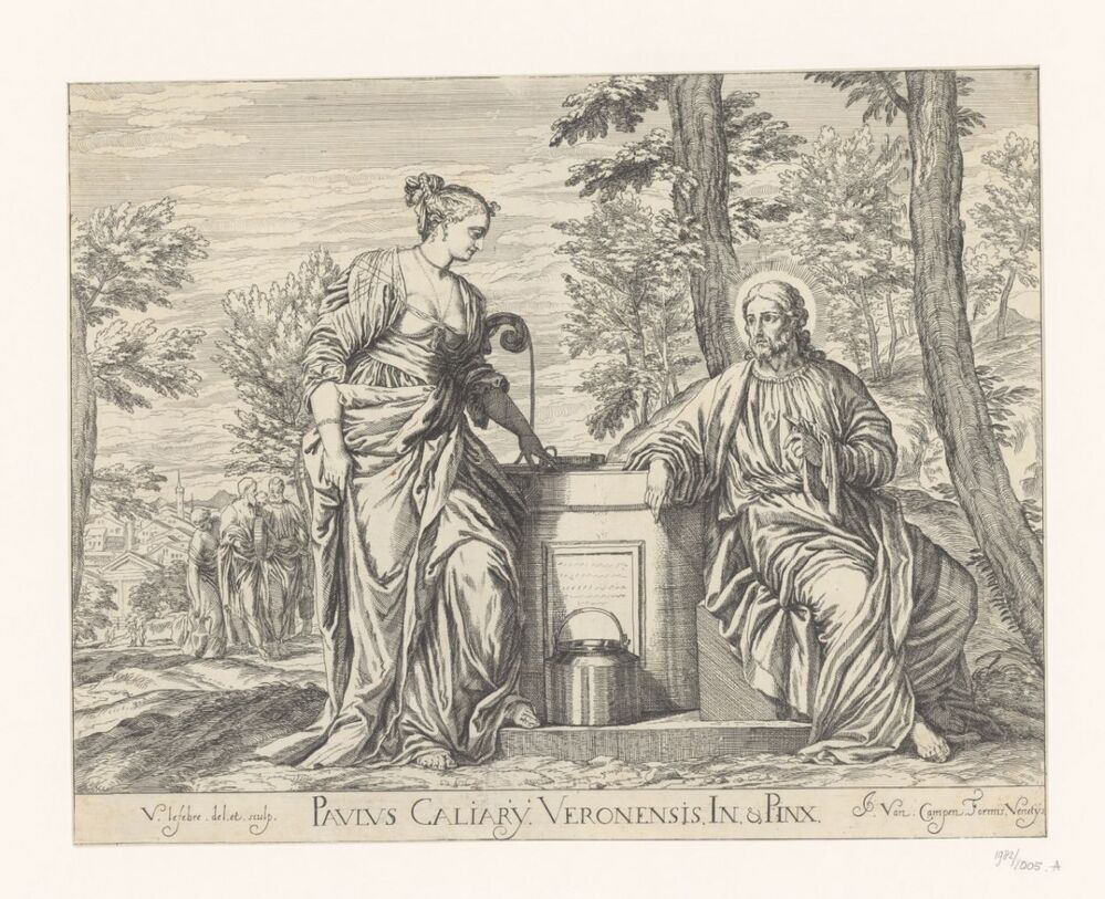Christus en de Samaritaanse vrouw bij de waterput
