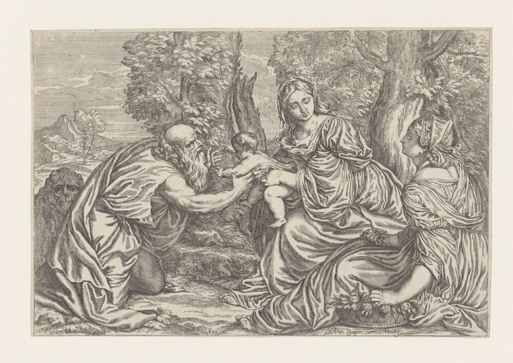 Madonna en kind met Sint Hieronymus