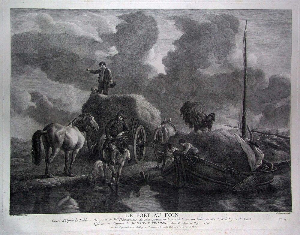 Hooitransport (serie Prenten naar schilderijen door Philips Wouwerman)