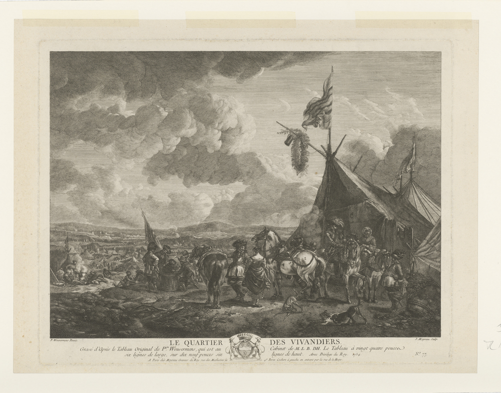 Soldatenkamp (Prenten naar schilderijen door Philips Wouwerman)