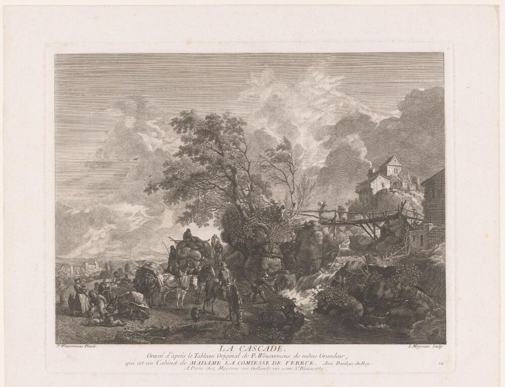 La cascade (serie Oeuvres de Ph.pe Wouwermans Hollandois)