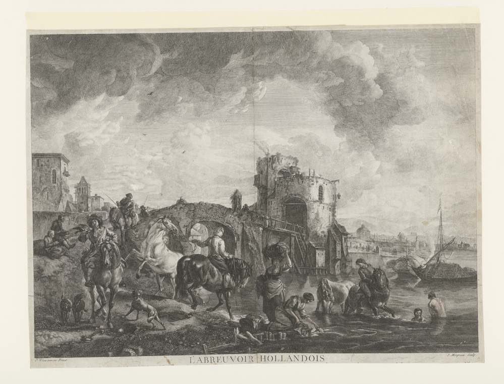 L' abreuvoir hollandois (Serie Oeuvres de Philippe Wouwermens Hollandois)