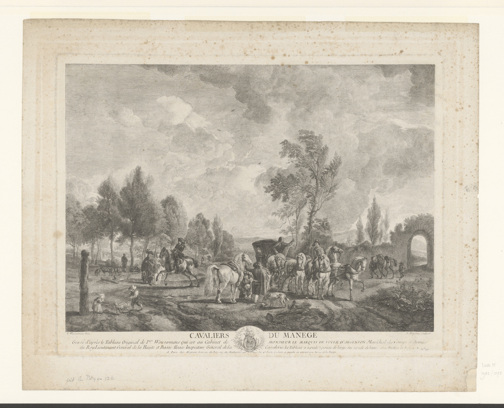 Cavaliers du manege (Serie Oeuvres de Philippe Wouwermens Hollandois)