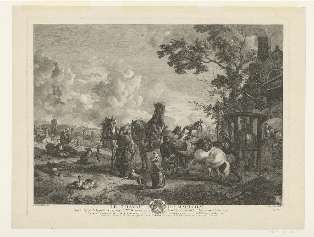 Le travail du marechal (serie Oeuvres de Ph.pe Wouwermans Hollandois)
