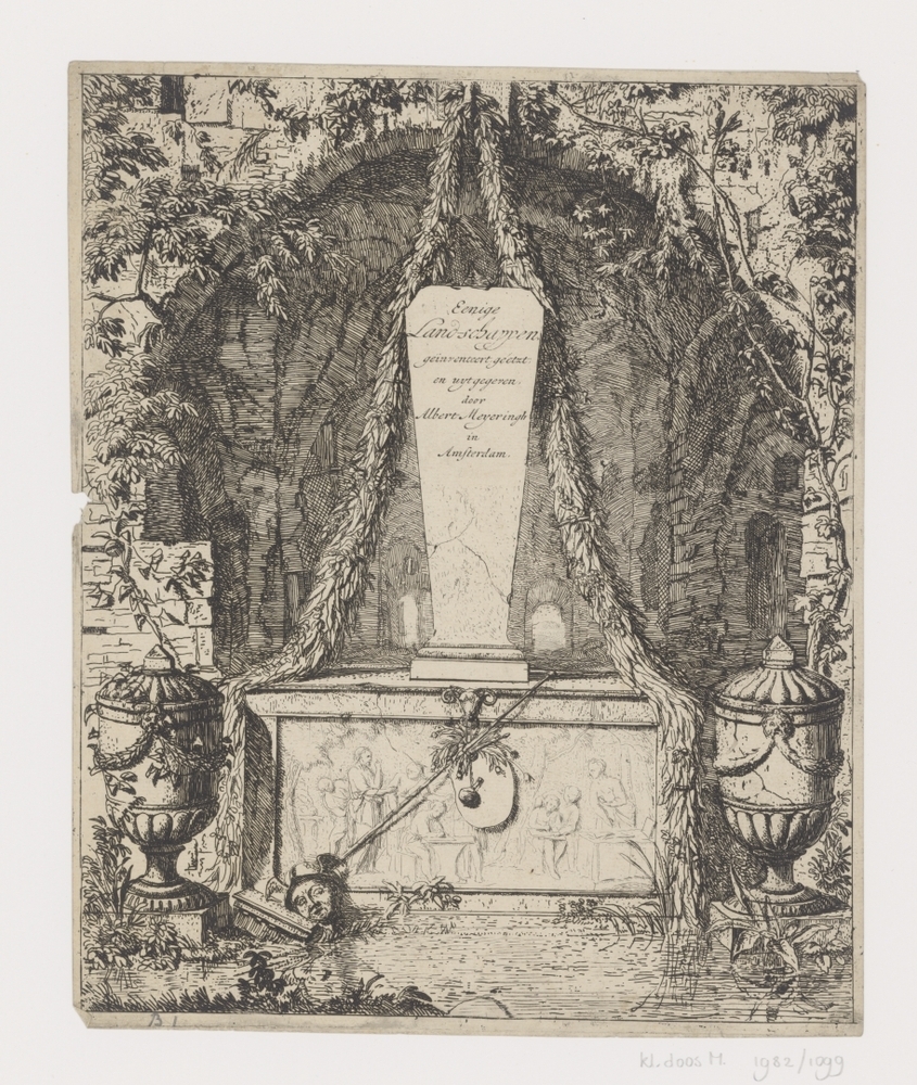 Titelblad van een serie landschappen