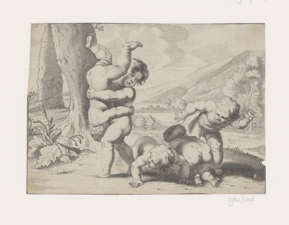 Stoeien (uit serie B: Spelende kinderen)