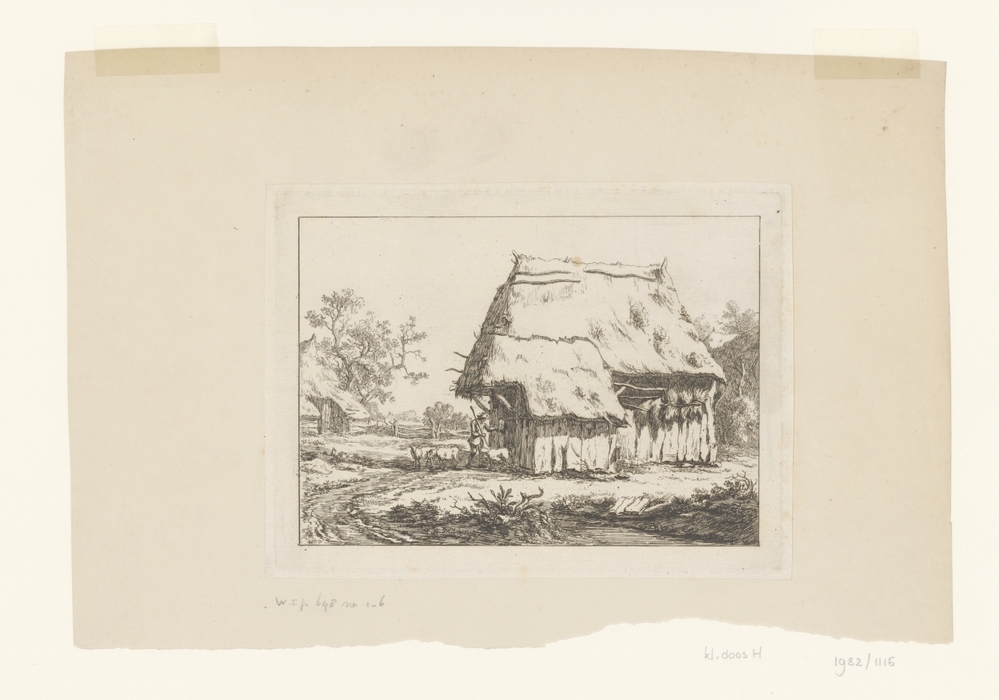 Herder bij schaapskooi (serie Landschappen)