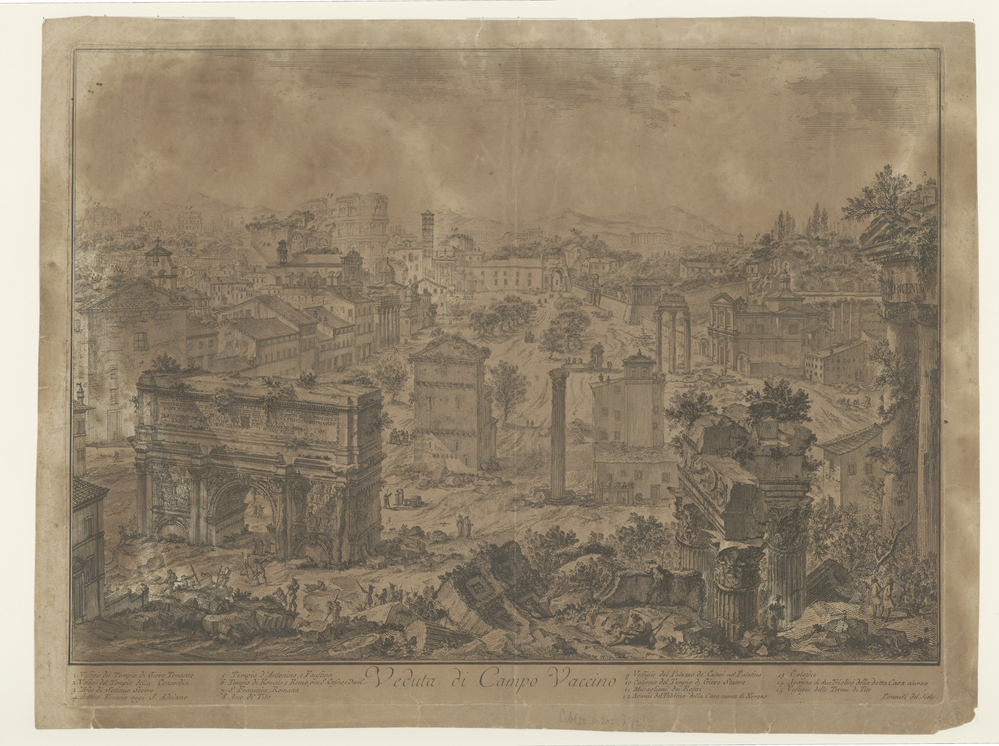 Gezicht op Campo Vaccino, Rome