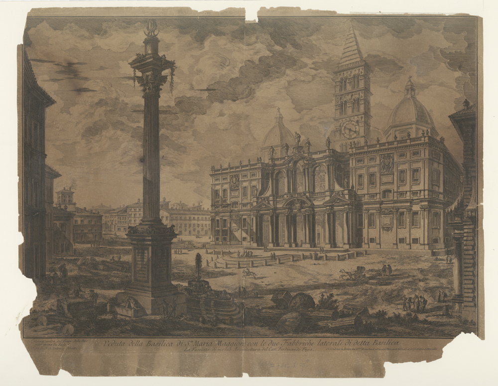 Veduta della Basilica di S.ta Maria Maggiore con le due Fabbriche laterali di detta Basilica