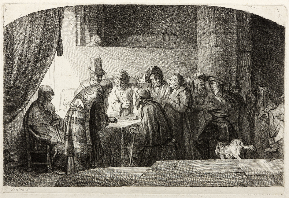 Judas ontvangt zilverstukken voor zijn verraad