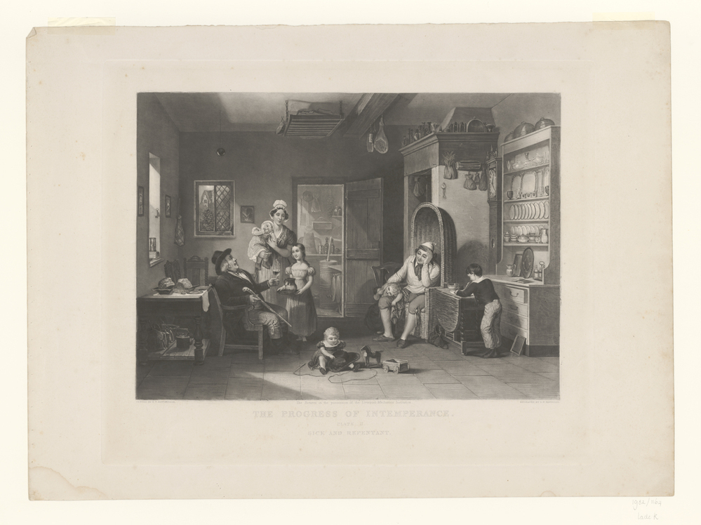 Sick and repentant (nr 2 uit de serie: The progress of intemperance)