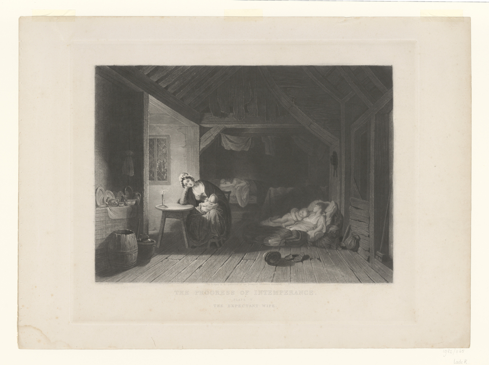 The expectant wife (nr 5 uit de serie: The progress of intemperance)