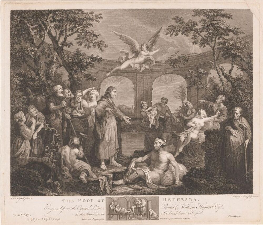 Christus geneest de zieke van Bethesda