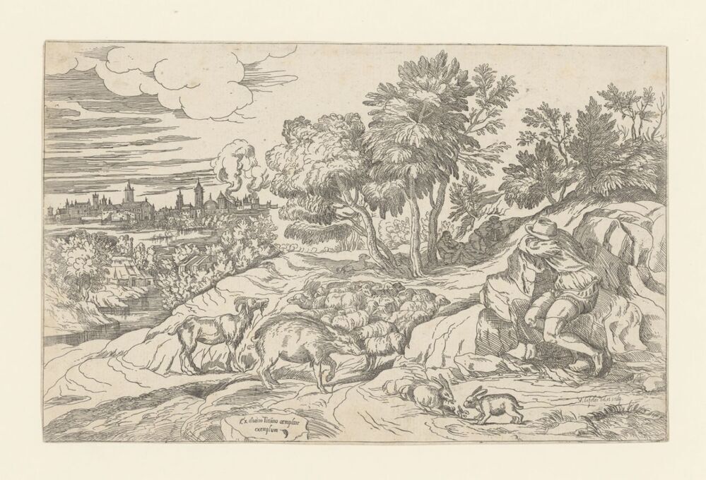 Landschap met slapende herders (Serie: Opera Selectiora)
