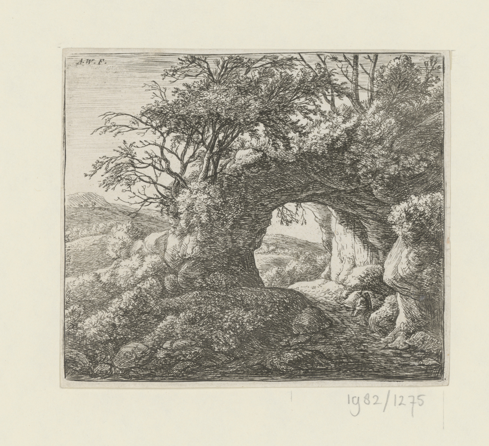 Een doorgang in de rotsen