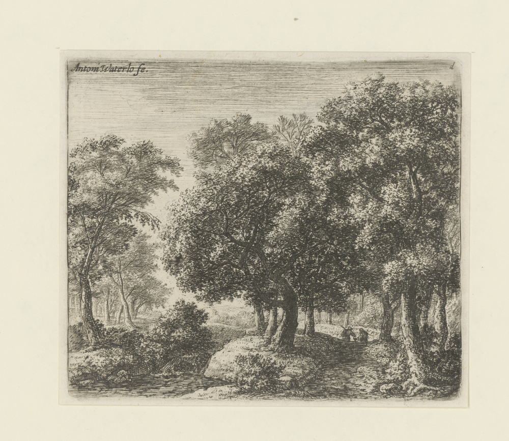 Bomen met twee figuurtjes