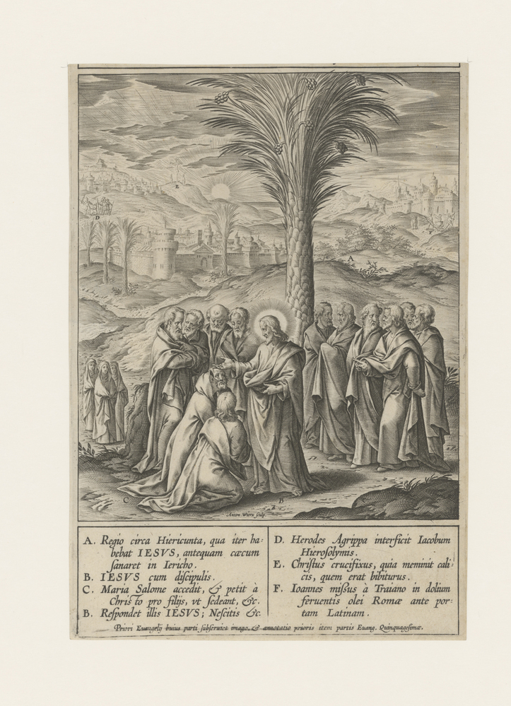 Christus en de moeder van de zonen van Zebedeüs