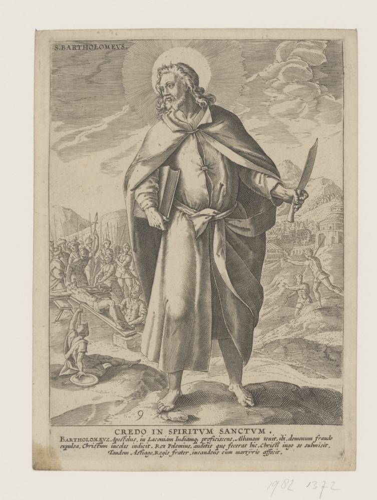 S. Bartolomeus (serie: Thesaurus novi Testamenti elegantissimis iconibus expressus continens historias atque miracula doni nostri Iesu Christi)