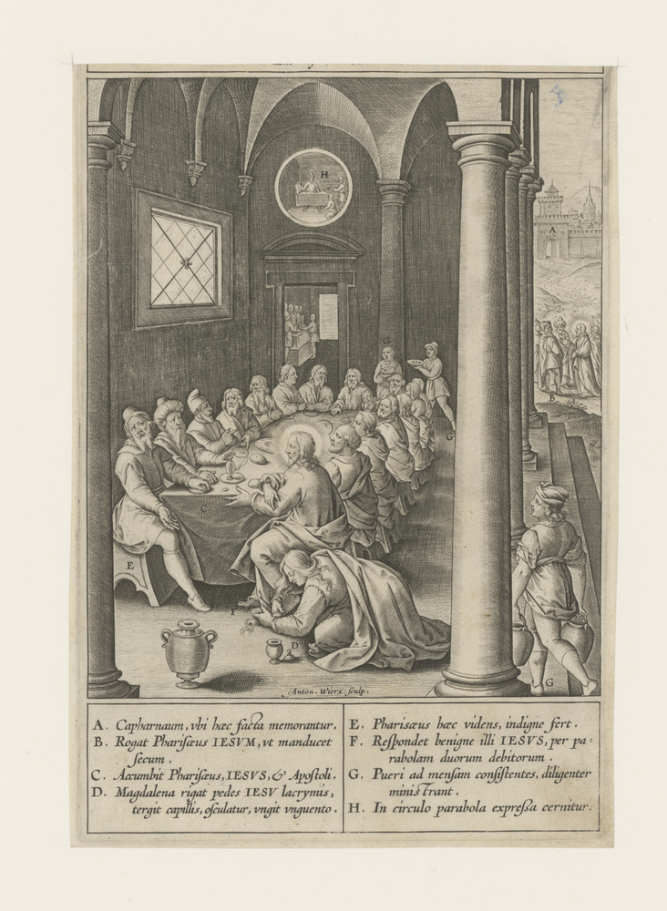 Magdalena wast Jezus' voeten