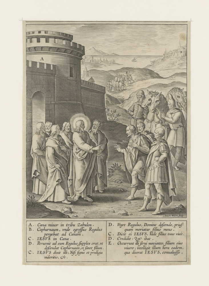 Hoofdman van Kafarnaüm vraagt Christus om hulp