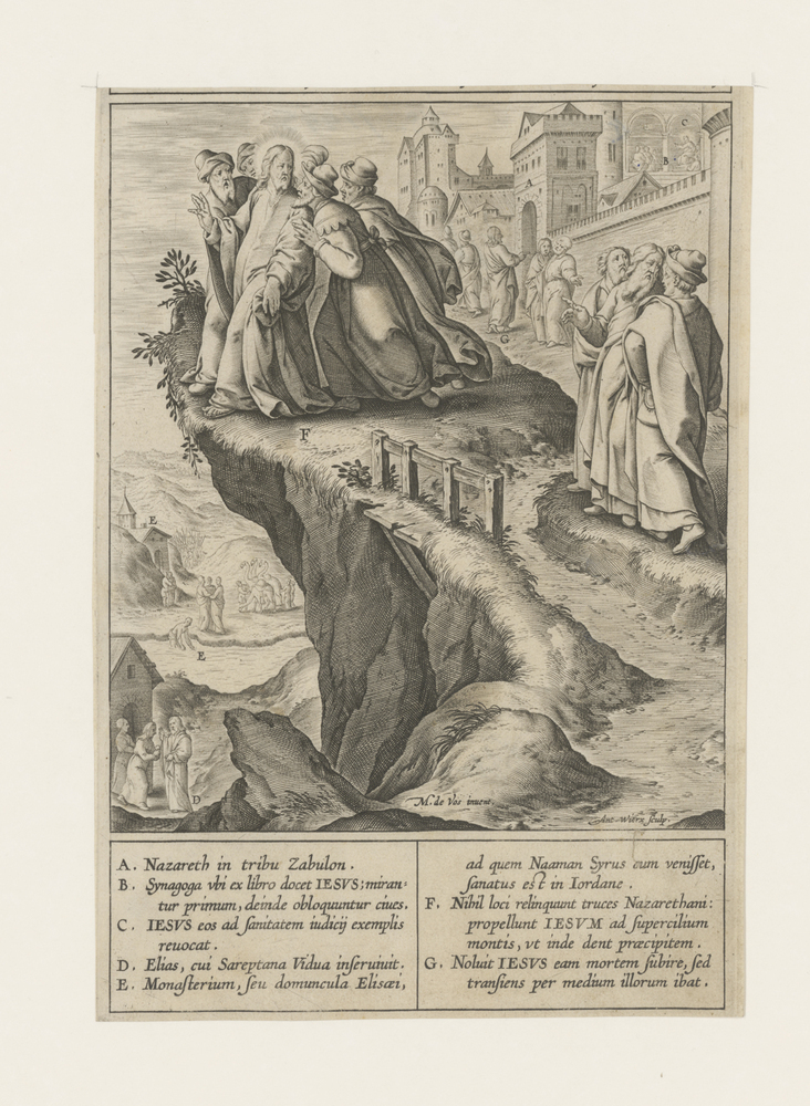 Jezus op de berg bij Nazareth