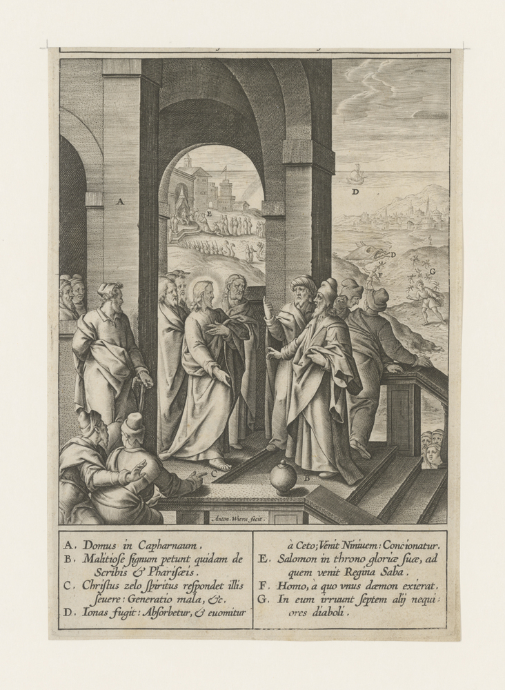 De farizeeën en schriftgeleerden vragen om een teken van Christus