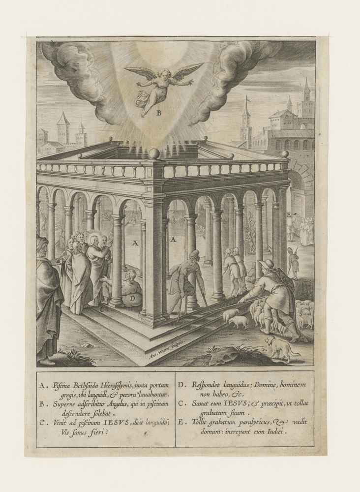 Christus geneest de zieke van Betzata (Bethesda)