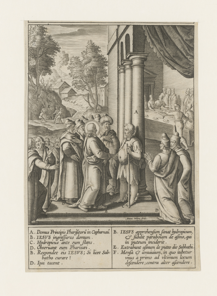 Christus geneest een man met waterzucht