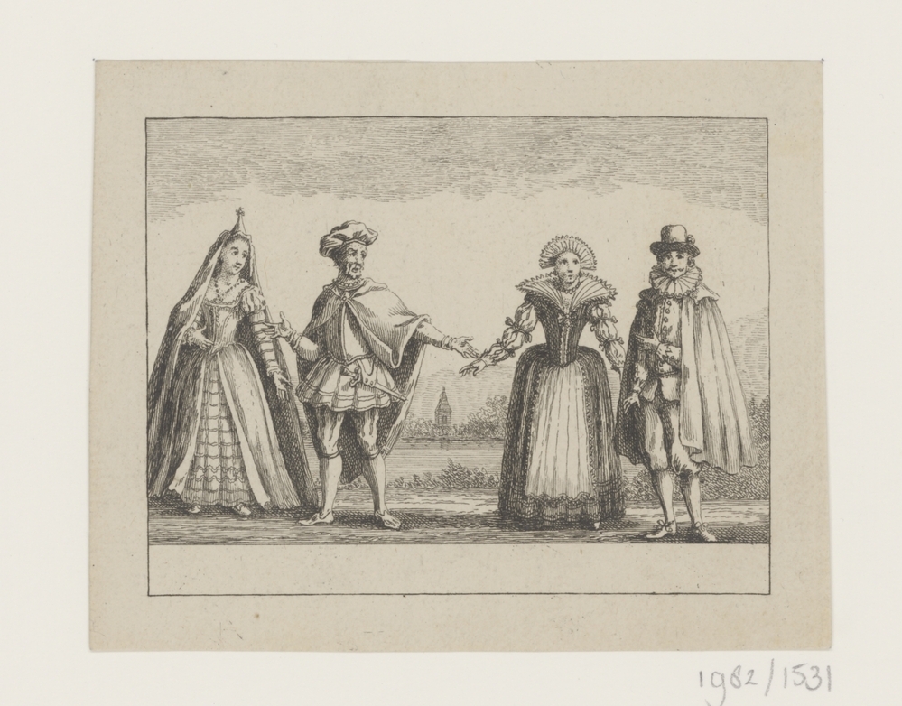 Twee gekostumeerde paren