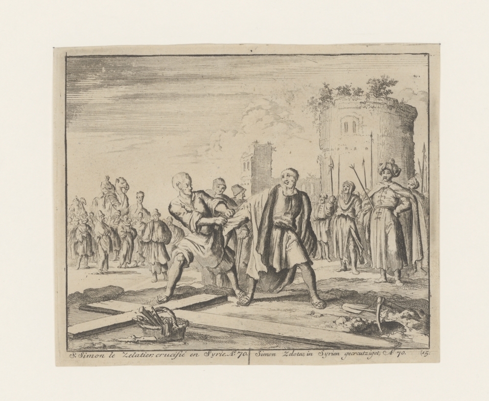 Simon Zelotes gekruisigd in Syrië, anno 70