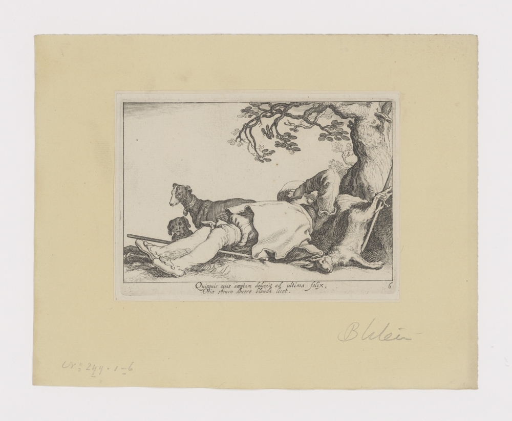 Slapende jager (serie: Pastorale scènes)