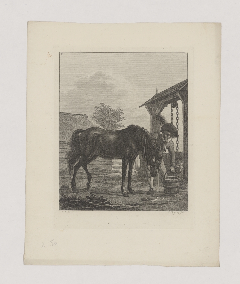Man met paard bij een waterput (serie: Paarden met knechten)