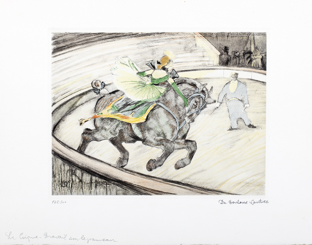 Travail sur le panneau (serie Au cirque)