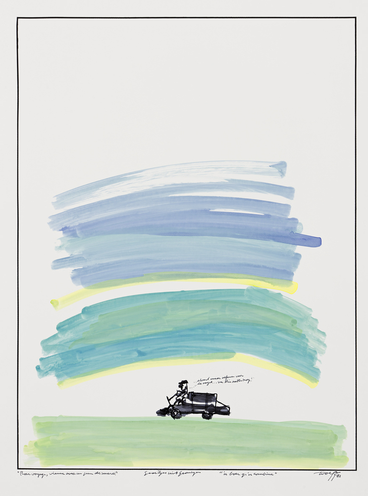 'n Boer op 'n combine (uit de serie: Bon voyage, vieux avec un peu de sucre)