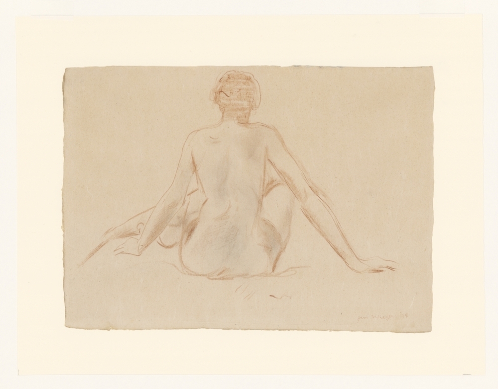 Vrouwelijk naakt, op rug gezien