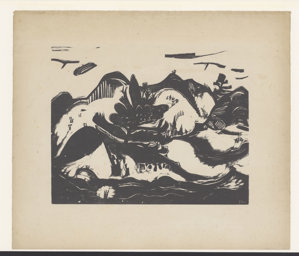 Berglandschap met boom