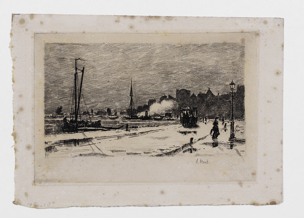 Stadsgezicht in de winter