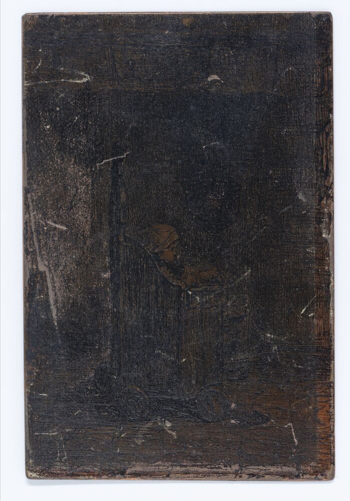 Kind in de stoel (etsplaat)