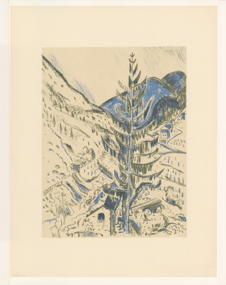 Berglandschap met boom