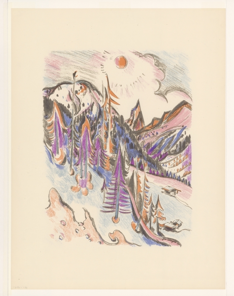 Berglandschap met zon