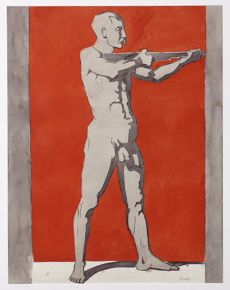 Man met geweer in aanslag